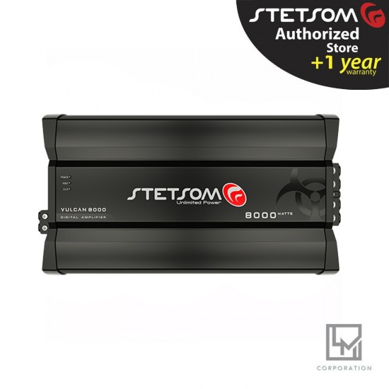 Stetsom Vulcan 8000 2 Ohms Car Audio 8k Digital Amplifier - Fast 3 Day Delivery