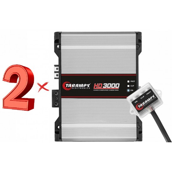 2x Taramps HD 3000 1 Ohm Amplifier HD3000 3K Watts Taramp's Amp - 3 Day Delivery